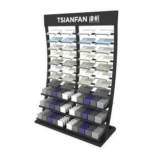stone sample display racks_quartz stone sample display case srl921