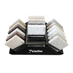 vertical stone display rack garden stone display stand-SRT065