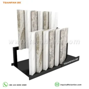Stable engineered stone display stand granite display rack-SRT202
