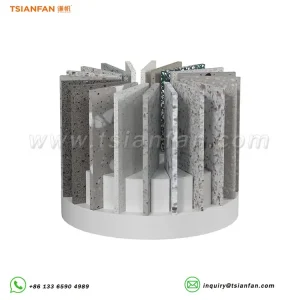 artificial quartz stone samples a-shaped display rack-srt209