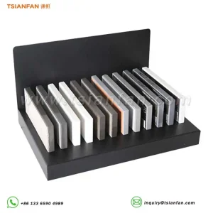 stone quartz showroom plate display rack for shop chinese supplier srt657