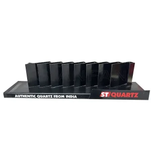 Quartz marble tabletop display stand high-quality metal simple design natural stone sample countertop display rack srt712