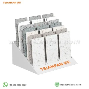 metal desktop display rack for marble stone paver stone display rack-SRT845
