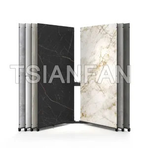sintered stone tile page turning sliding display stand-st001