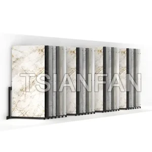 showroom sintered stone tile page turning display rack-st002