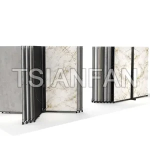 ceramic tile slab sintered stone rotary sliding display stand-st004