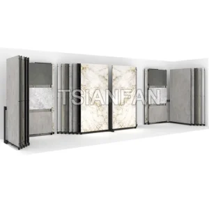 sintered stone display rack, ceramic tile slab showroom display rack-st005