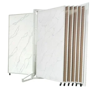 custom rock stone panel display rack stands-st008