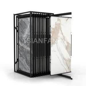 rock slab tile granite slab push-pull flip metal display stand-st010