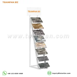 sturdy cultured stone display rack triangular display stand-SW051