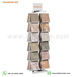Stone tile sample rack stone display tower-SW362