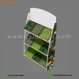 Compact and stylish synthetic grass display stands for events-SZP006