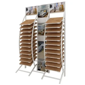 2022 custom laminate wood flooring tile metal vertical display stand