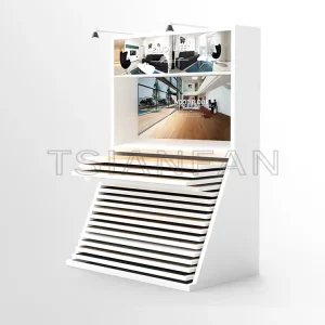 Hardwood floor drawer pull-out sliding wood floor combination display cabinet-WC1006