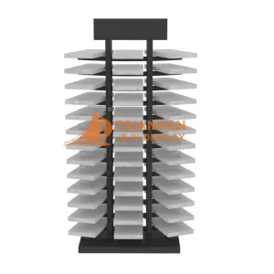 waterfall tile display rack for showroom display shelves-we010