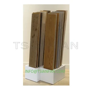 Trade wholesale custom solid wood floor insert display rack-WE203
