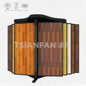 showroom hardwood flooring display stand for retail store/page turning type rack-wf2002