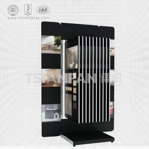 custom size page turning foldable frame sliding ceramic tile display stand cf104