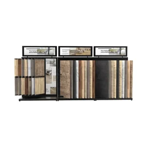2022 Design Porcelain tile wood Flooring stand page turning combination Display rack For Showroom-WF3014