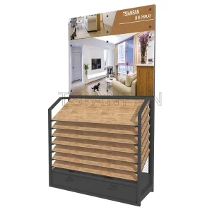 high quality plank shop wood flooring display rack stand-WL1040