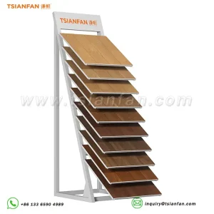 Wood plank display rack waterfall display stand-WL1021