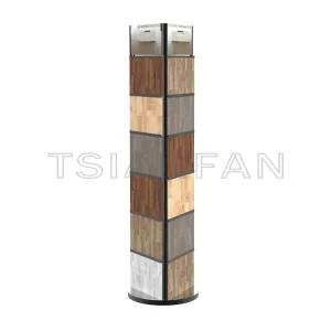 Exhibition hall Hardwood floor Wall Slab Marble rotating show rack-WL6013