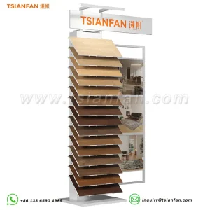 Custom wood floor display stand wood flooring showroom display-WL625