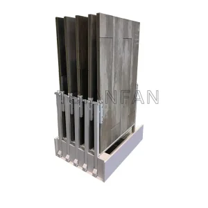 Solid wood flooring tile Laminated planks displays holder rotating stands-WO602