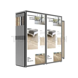 Design Customize trade show Hardwood floor push pull-out Display Rack-WT4005