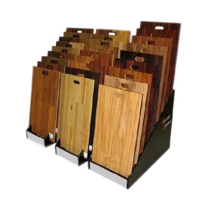 wooden floor display rack can hold 9 hardwood floors-wwd053
