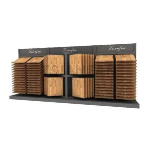 nice design laminated wood flooring metal display stand-wz901