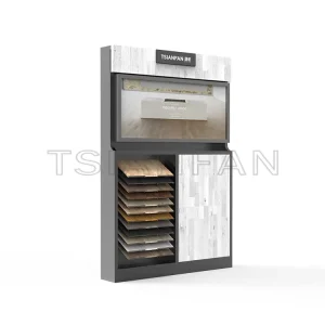 Shop promotion hardwood floor display shelf customize services-WZ7011